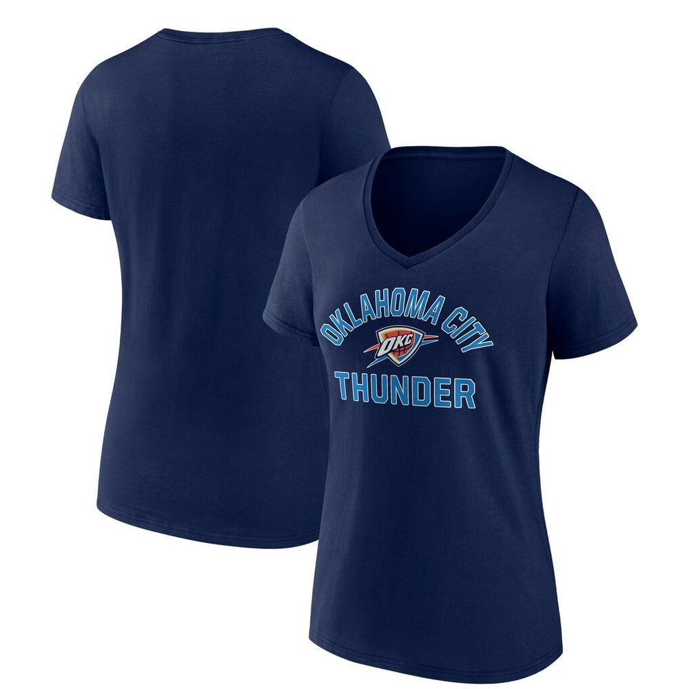 Oklahoma City Thunder Women's Overtime V-Neck T-Shirt Navy - NBA