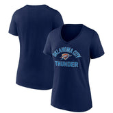 Oklahoma City Thunder Women's Overtime V-Neck T-Shirt Navy - NBA