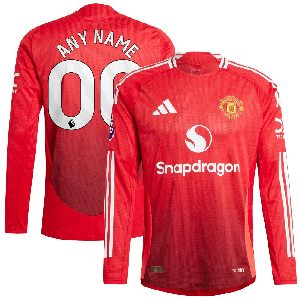 Manchester United 2024/25 Home Custom Long Sleeve Jersey Red | Adidas online