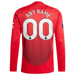 Manchester United 2024/25 Home Custom Long Sleeve Jersey Red | Adidas online