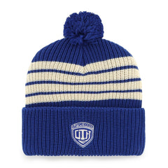 New York Rangers '47 Old Time Hockey Barn Cuffed Knit Hat with Pom - Blue - NHL