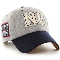 New England Patriots Stoney Clover Lane x '47 Unisex Block Clean Up Adjustable Hat Gray/Navy | 47 brand
