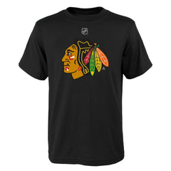 Chicago Blackhawks Youth Primary Logo T-Shirt - Black - NHL