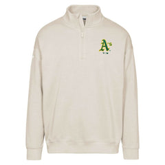 Athletics Levelwear Murray Core Logo Quarter-Zip Pullover Top - MLB