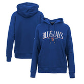 Toronto Blue Jays Levelwear Women's Adorn Cooperstown Collection Retro Spellout Pullover Hoodie - MLB