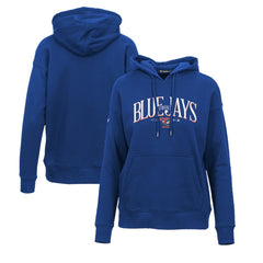 Toronto Blue Jays Levelwear Women's Adorn Cooperstown Collection Retro Spellout Pullover Hoodie - MLB