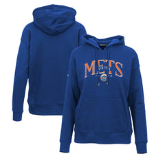 New York Mets Levelwear Women's Adorn Cooperstown Collection Retro Spellout Pullover Hoodie - MLB