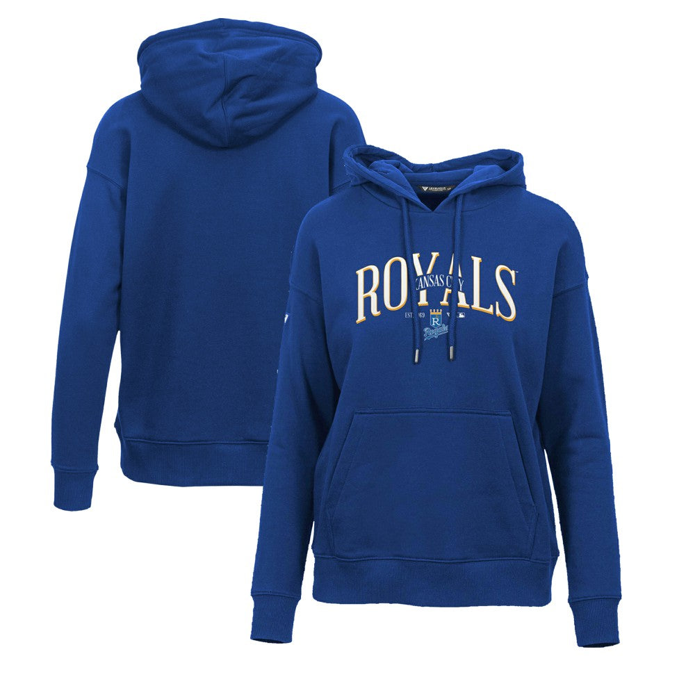 Kansas City Royals Levelwear Women's Adorn Cooperstown Collection Retro Spellout Pullover Hoodie - MLB