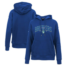 Milwaukee Brewers Levelwear Women's Adorn Cooperstown Collection Retro Spellout Pullover Hoodie - MLB