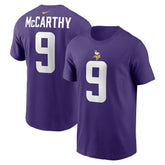 J.J. McCarthy Minnesota Vikings Name & Number T-Shirt Purple | Nike for Sale