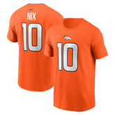 Bo Nix Denver Broncos Name & Number T-Shirt Orange | Nike for Sale