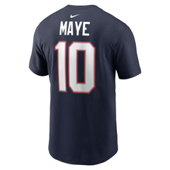 Drake Maye New England Patriots Name & Number T-Shirt Navy | Nike for Sale