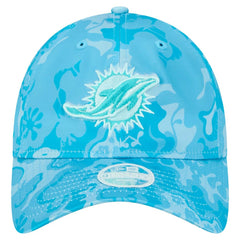 Miami Dolphins New Era Women's Trippy 9TWENTY Adjustable Hat Aqua | NFL