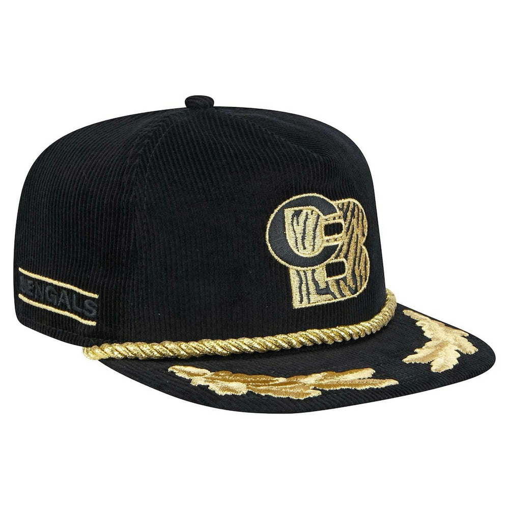 Cincinnati Bengals New Era City Originals Corduroy Skipper Golfer Snapback Hat Black | NFL