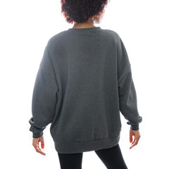 Houston Texans Gameday Couture Women's Oversized Long Weekend Premium Fleece Drop Shoulder Pullover Sweatshirt Charcoal | NFL