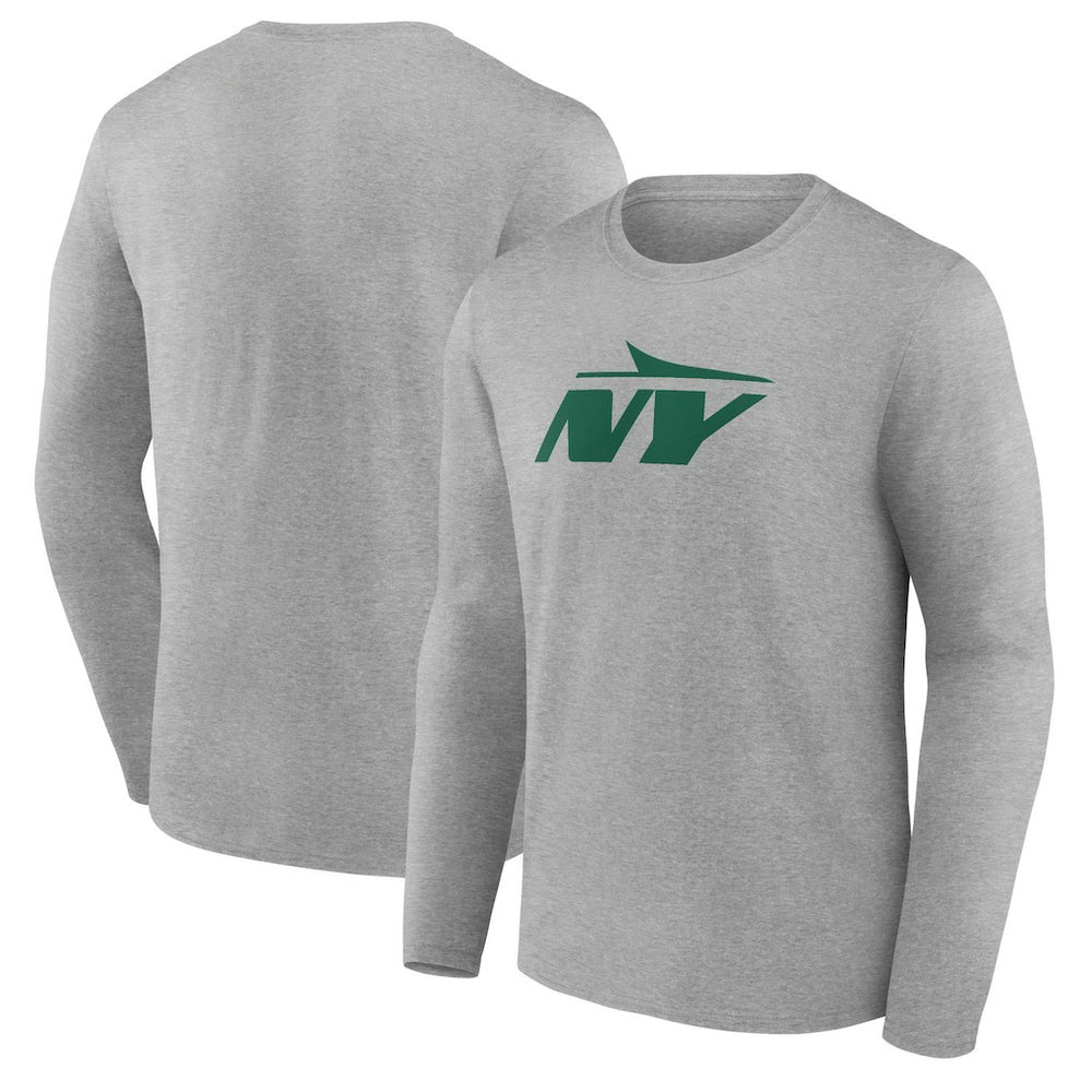 New York Jets Secondary Logo Long Sleeve T-Shirt Gray | NFL