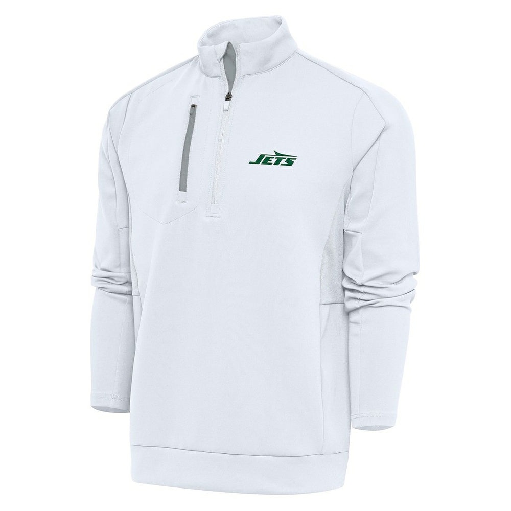 New York Jets Antigua Generation Quarter-Zip Pullover Top White | NFL