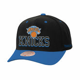 New York Knicks Backside Script 2-Tone Pro Crown Adjustable Hat Black/Blue - NBA