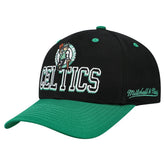 Boston Celtics Backside Script 2-Tone Pro Crown Adjustable Hat Black/Kelly Green - NBA