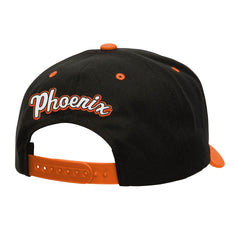Phoenix Suns Backside Script Two-Tone Pro Crown Adjustable Hat Black/Orange - NBA