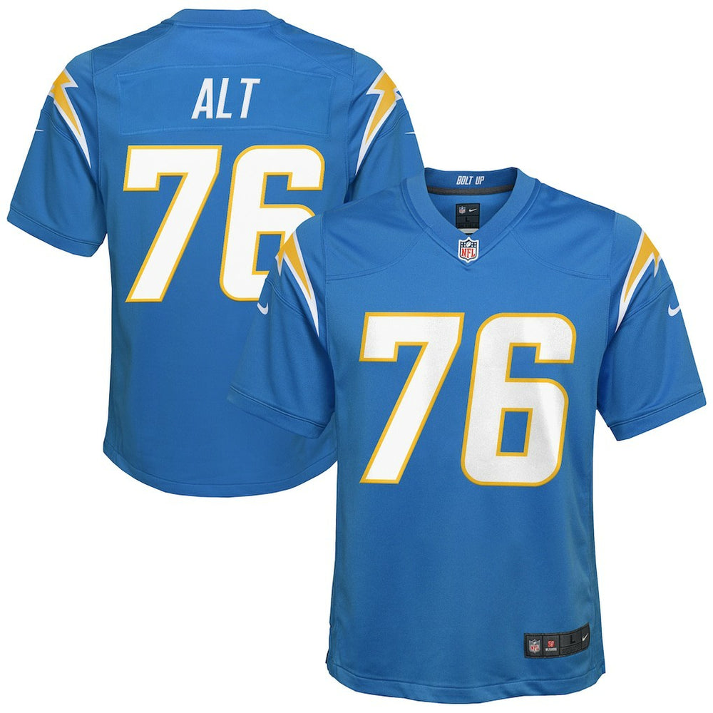 Joe Alt Los Angeles Chargers Youth Game Jersey Powder Blue | Nike for Sale