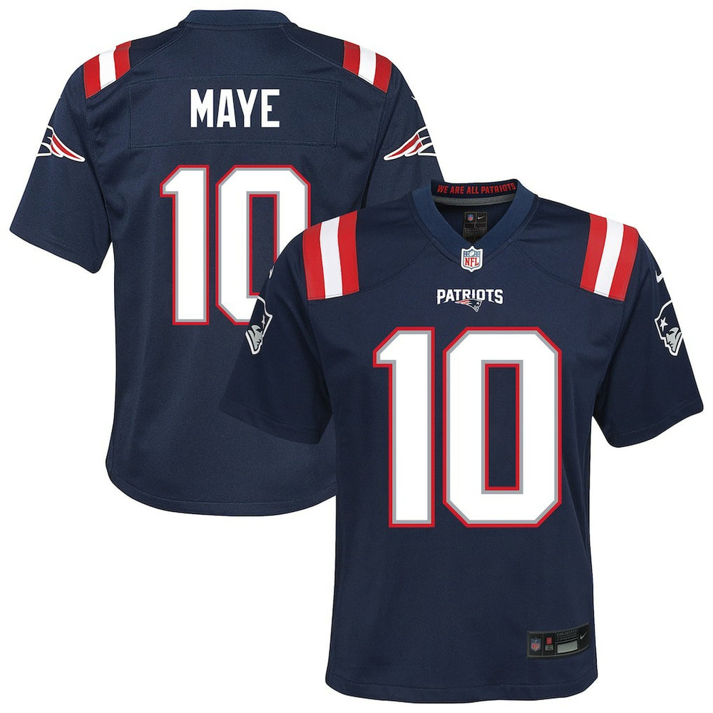 Drake Maye New England Patriots Youth Game Jersey Navy | Nike for Sale