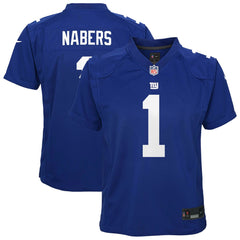 Malik Nabers New York Giants Youth Game Jersey Royal | Nike for Sale