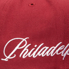 Philadelphia Phillies Mitchell & Ness Just Don x MLB Lux Script Snapback Hat - MLB