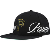 Pittsburgh Pirates Mitchell & Ness Just Don x MLB Lux Script Snapback Hat - MLB