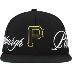Pittsburgh Pirates Mitchell & Ness Just Don x MLB Lux Script Snapback Hat - MLB