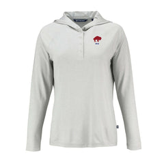 Buffalo Bills Cutter & Buck Women's Historic Coastline Epic Comfort Eco Recycled Raglan Pullover Hoodie Gray | NFL