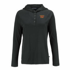 Washington Commanders Cutter & Buck Women's Coastline Epic Comfort Eco Recycled Raglan Pullover Hoodie Black | NFL