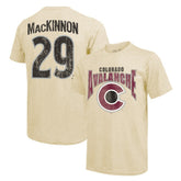Nathan MacKinnon Colorado Avalanche Majestic Threads Dynasty Name & Number Tri-Blend T-Shirt - Cream - NHL