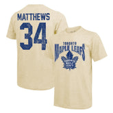 Auston Matthews Toronto Maple Leafs Majestic Threads Dynasty Name & Number Tri-Blend T-Shirt - Cream - NHL