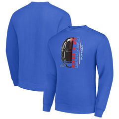 Buffalo Bills Starter Half Helmet Team Graphic Tri-Blend Fleece Pullover Sweatshirt Royal | NFL