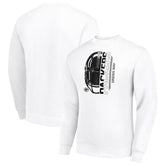 Green Bay Packers Starter Half Helmet Team Graphic Tri-Blend Fleece Pullover Sweatshirt White | NFL