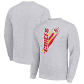 Kansas City Chiefs Starter Color Scratch Team Graphic Fleece Pullover Sweatshirt Heather Gray | NFL