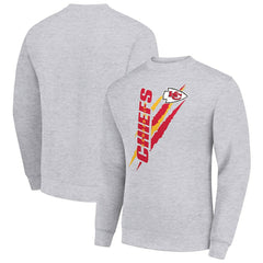 Kansas City Chiefs Starter Color Scratch Team Graphic Fleece Pullover Sweatshirt Heather Gray | NFL