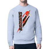 Cleveland Browns Starter Color Scratch Team Graphic Fleece Pullover Sweatshirt Heather Gray | NFL