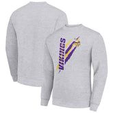 Minnesota Vikings Starter Color Scratch Team Graphic Fleece Pullover Sweatshirt Heather Gray | NFL