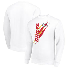 Kansas City Chiefs Starter Color Scratch Team Graphic Fleece Pullover Sweatshirt White | NFL
