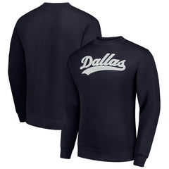 Dallas Cowboys Starter Tailsweep Team Graphic Tri-Blend Fleece Pullover Sweatshirt Navy | NFL