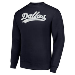 Dallas Cowboys Starter Tailsweep Team Graphic Tri-Blend Fleece Pullover Sweatshirt Navy | NFL