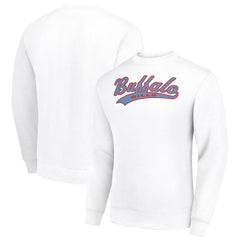 Buffalo Bills Starter Tailsweep Team Graphic Tri-Blend Fleece Pullover Sweatshirt White | NFL