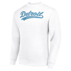 Detroit Lions Starter Tailsweep Team Graphic Tri-Blend Fleece Pullover Sweatshirt White | NFL