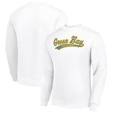 Green Bay Packers Starter Tailsweep Team Graphic Tri-Blend Fleece Pullover Sweatshirt White | NFL
