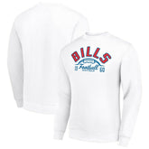 Buffalo Bills Starter Half Ball Team Graphic Tri-Blend Fleece Pullover Sweatshirt White | NFL