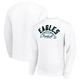 Philadelphia Eagles Starter Half Ball Team Graphic Tri-Blend Fleece Pullover Sweatshirt White | NFL