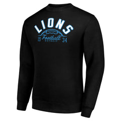 Detroit Lions Starter Half Ball Team Graphic Fleece Pullover Sweatshirt Black | NFL