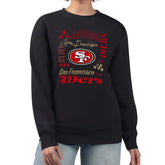 San Francisco 49ers G-III 4Her by Carl Banks Women's Collage Graphic Fleece Pullover Sweatshirt Black | NFL